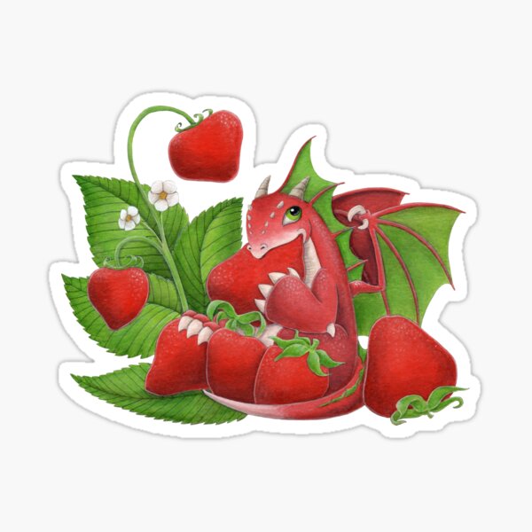 Strawberry Dragon Sticker
