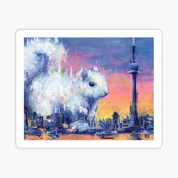 White Squirrel Sticker
