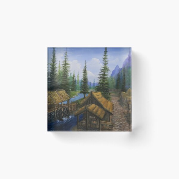 Item preview, Riverwood Oil Painting designed and sold by Player1Painter.
