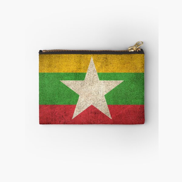 Item preview, Old and Worn Distressed Vintage Flag of Myanmar designed and sold by JeffBartels.