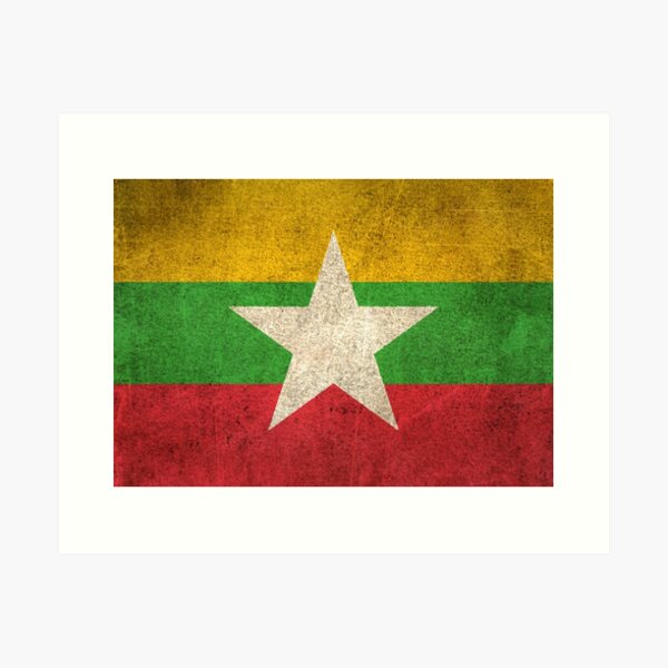 16x16 Multicolor Burmese Proud-Gifts Burmese and Proud Burma/Myanmar Flag Pride Throw Pillow 