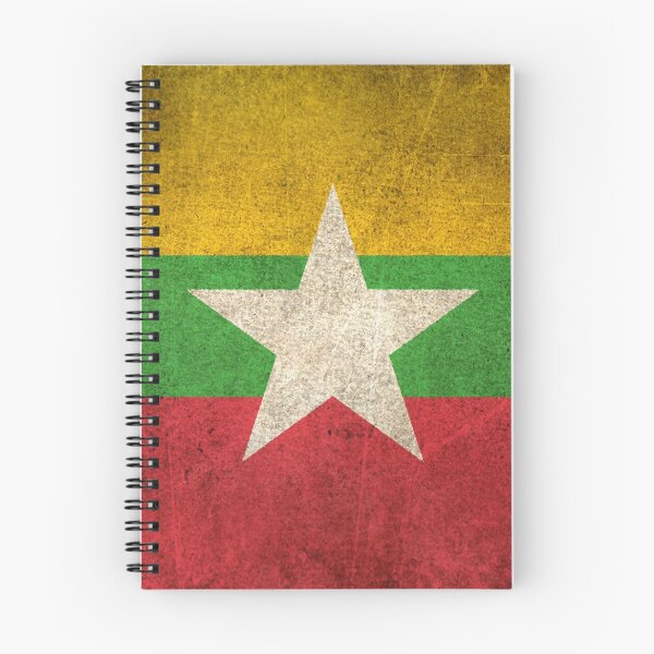 Item preview, Old and Worn Distressed Vintage Flag of Myanmar designed and sold by JeffBartels.