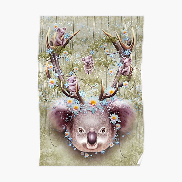 KOALA HORNS UP Poster