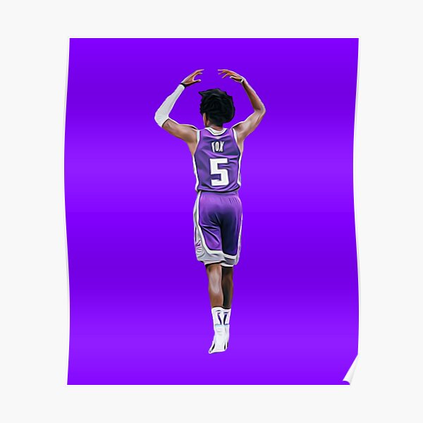 De'Aaron Fox Sacramento Jersey Qiangy - Deaaron Fox - Posters and