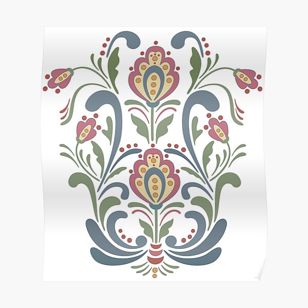 Swedish Folk Pattern Tags