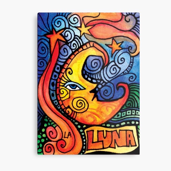 La Luna / The Moon Loteria Metal Print