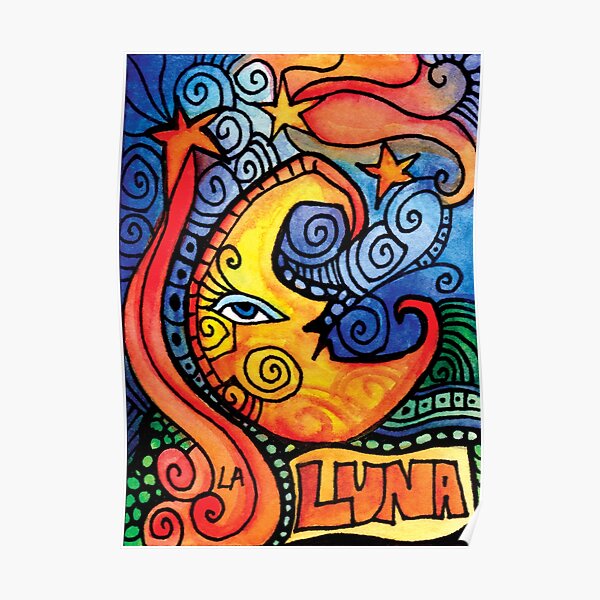 La Luna / The Moon Loteria Poster