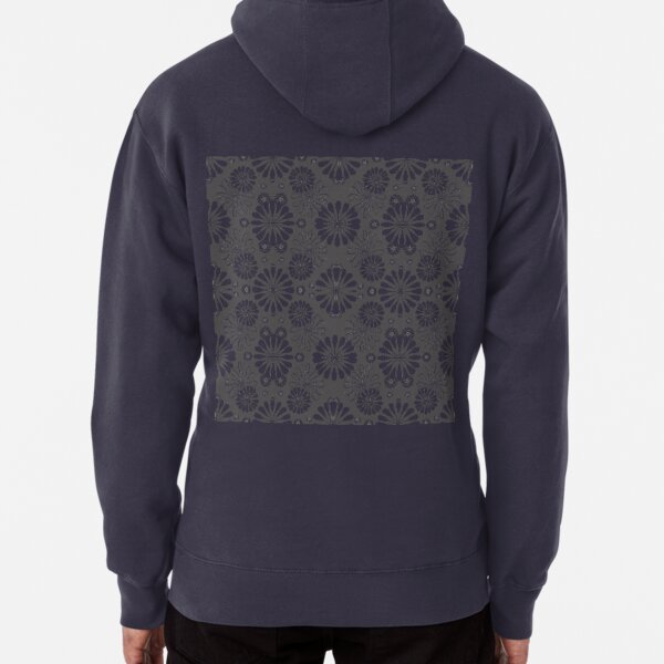 Monochrome #pattern #abstract #decoration #illustration flower art textile design vector element ornate tile textured seamless Pullover Hoodie