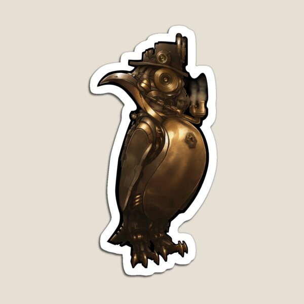 Steampunk Penguin Magnet