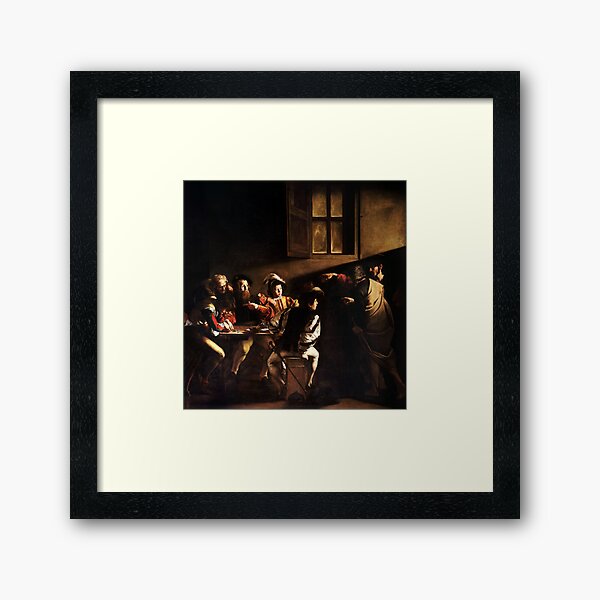 Vista previa del artículo con la obra «La vocación de San Mateo por Caravaggio (1600)», diseñado y vendido por allhistory.