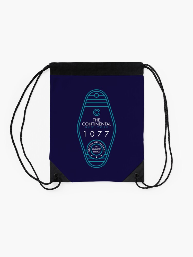 Alternate view of John Wick "The Continental" Continental Hotel Key Tag Drawstring Bag