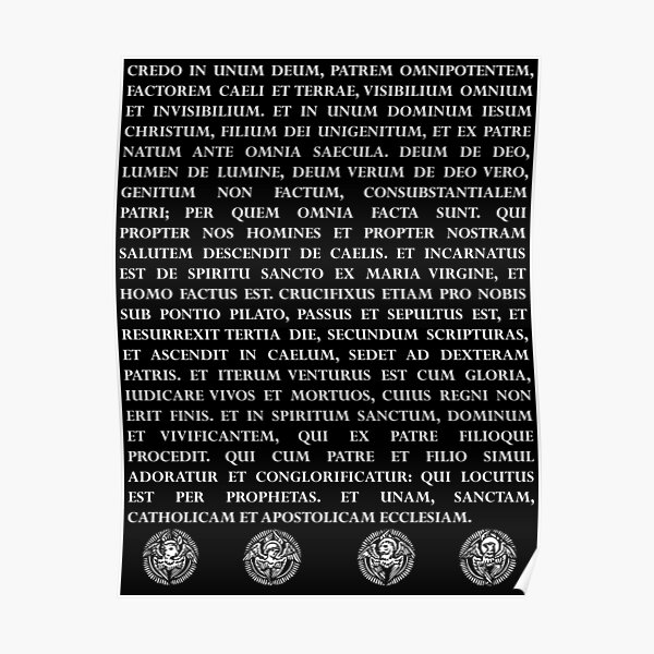 Credo Niceanum Poster