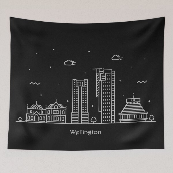 Item preview, Wellington Skyline Minimal Line Art Poster designed and sold by A Deniz Akerman.