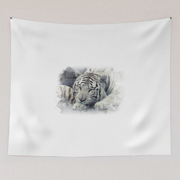 Item preview, Blasé white tiger designed and sold by Pearcatprod.