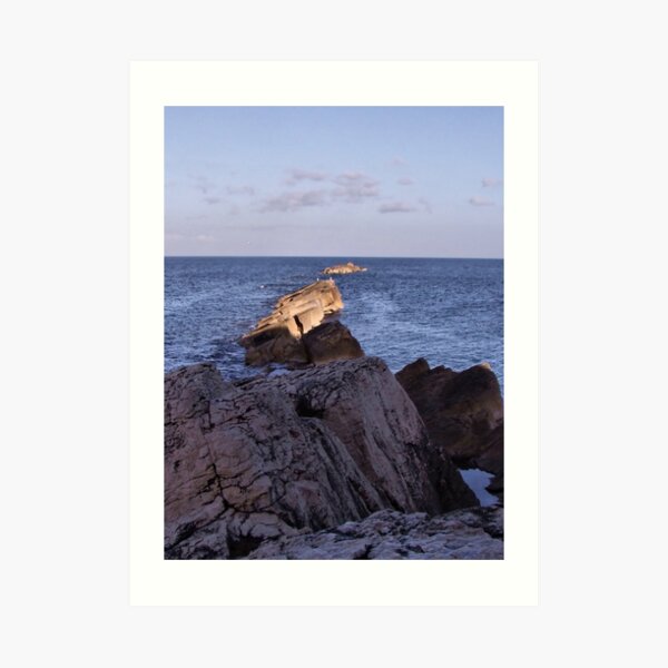 here the sea is divided... and the earth has beginning Art Print