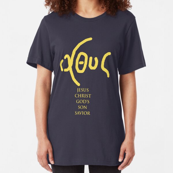 ichthys (gold) Slim Fit T-Shirt