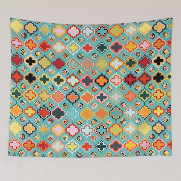 Item preview, Moroccan trellis Quatrefoil Pattern Mosaic Ogee designed and sold by Olga Matskevich.