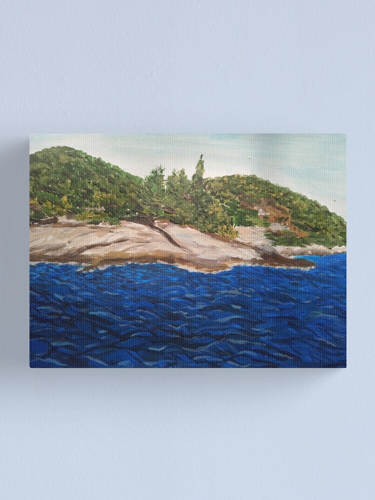 Alternate view of Seascape painting (Island Hvar/ Croatia) Canvas Print