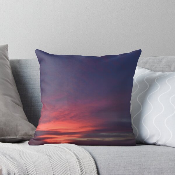 Item preview, Twilight sky is blue in bright red sunset colors in the autumn evening designed and sold by yarvin13.