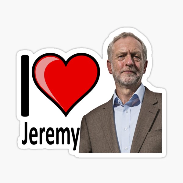 I Love Jeremy Corbyn Sticker By Partybitz Redbubble 