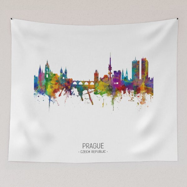 Item preview, Prague (Praha) Czech Republic Skyline designed and sold by ArtPrints.