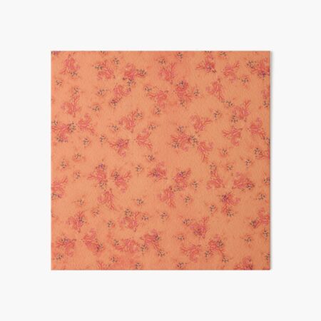 Orange and Pink Coral Print Art Board Print