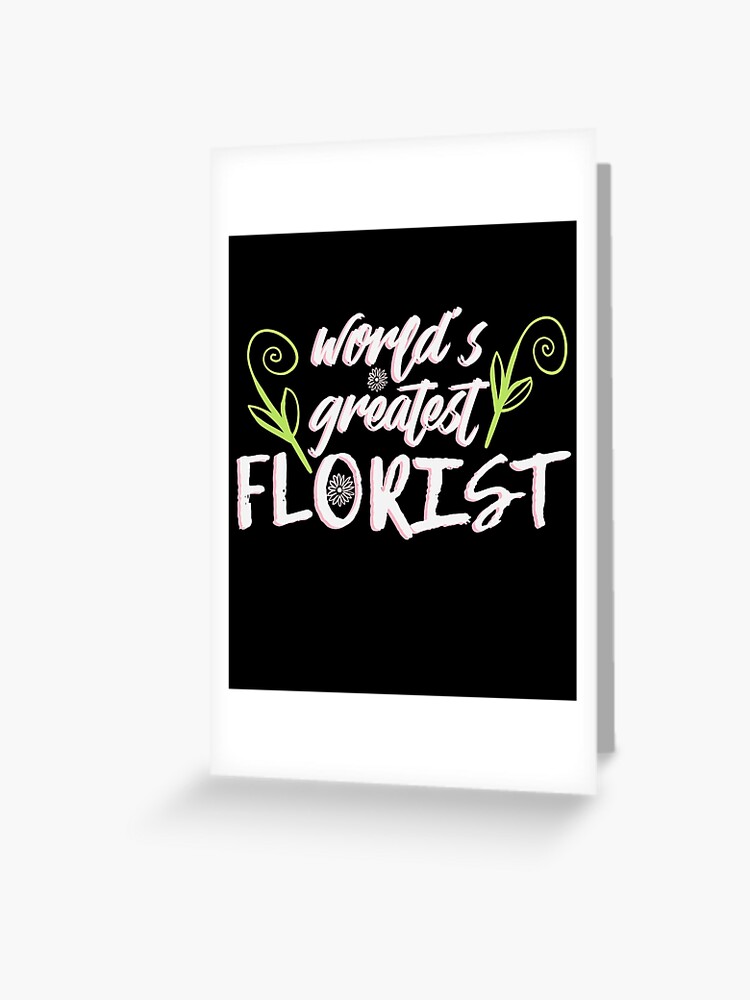 Tarjetas de felicitación «La mejor florería del mundo | Florero de flores»  de DesDesigner | Redbubble