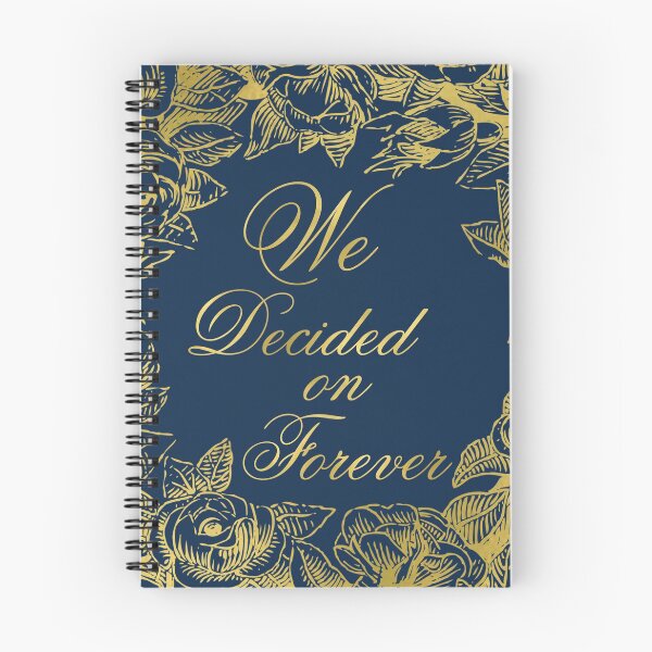 Item preview, Elegante floral dorado y azul marino "We Decided on Forever" Wedding Backdrop designed and sold by Rewards4life.