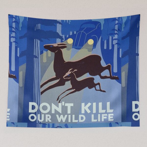 Item preview, Don't kill our wild life vintage poster designed and sold by Vintage Designs +.