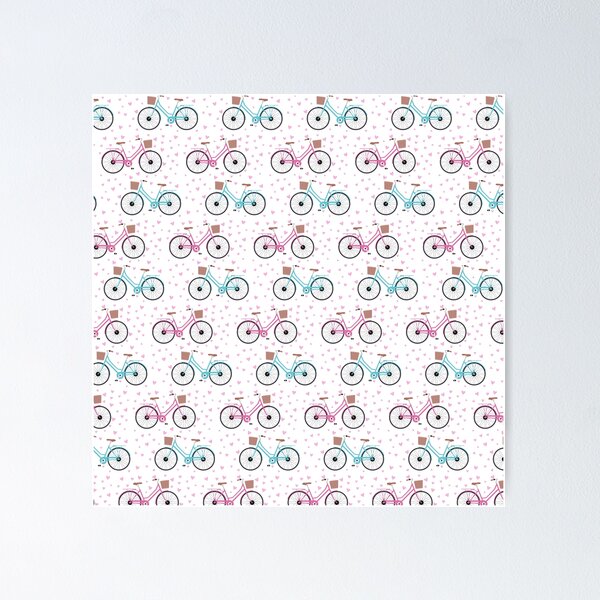 Item preview, Cute Kawaii Vintage Bicycles with Hearts designed and sold by cutekawaiii.