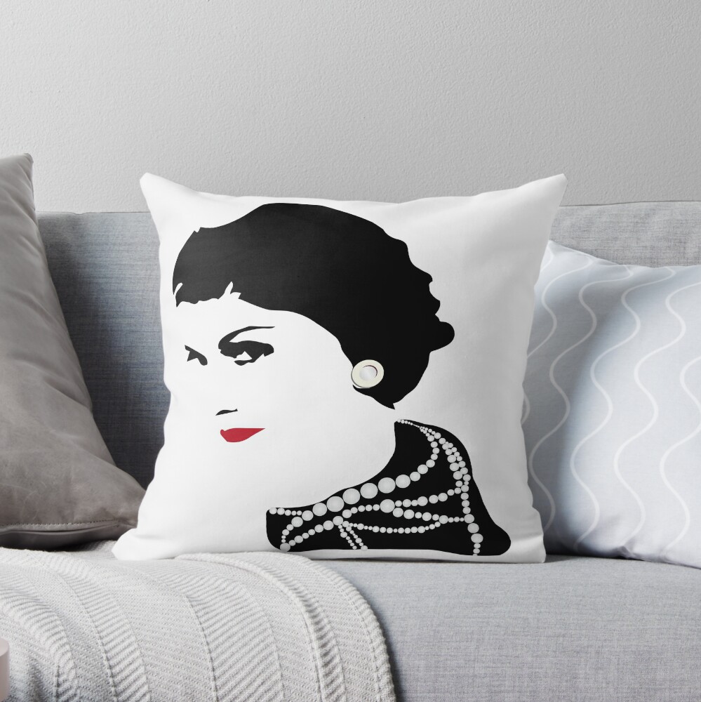 Minimal Coco Chanel  Throw Pillow for Sale by Dilyana Rumenova