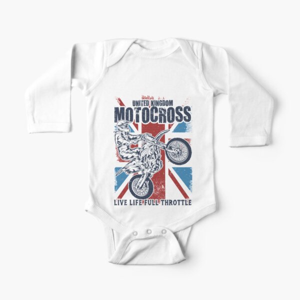 Cute Rascals® Long Sleeve Bodysuit Baby Motocross Motorcycle
