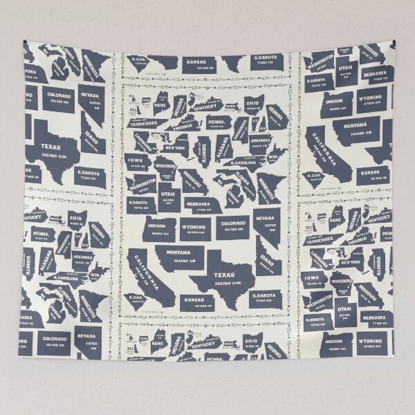 Item preview, American States poster designed and sold by Vintage Designs +.