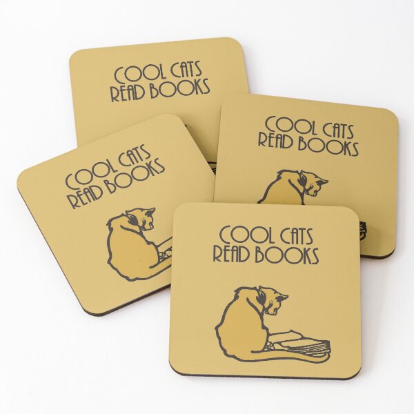 Item preview, Cool cats read books retro style designed and sold by aapshop.