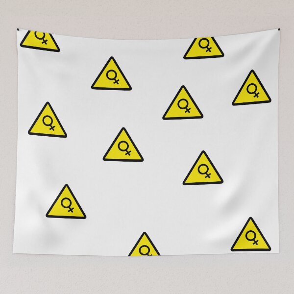 Item preview, Woman Symbols Warning Triangles design designed and sold by GetItGiftIt.