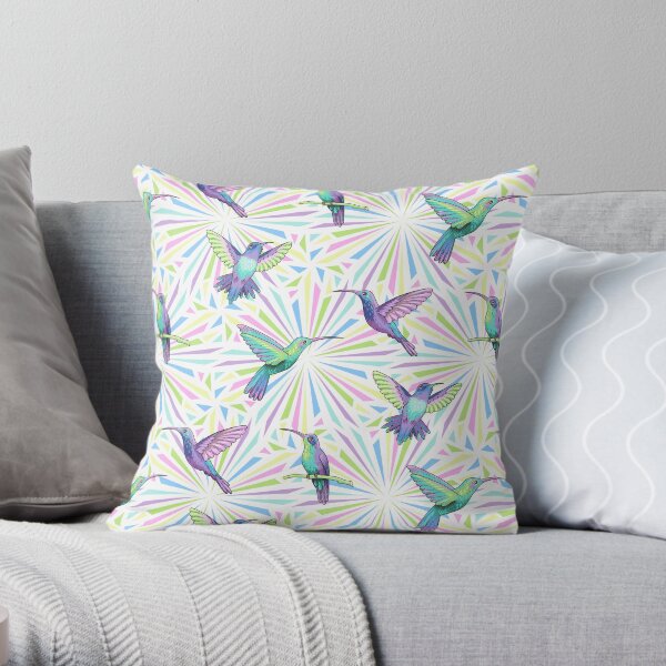 hummingbirds Throw Pillow