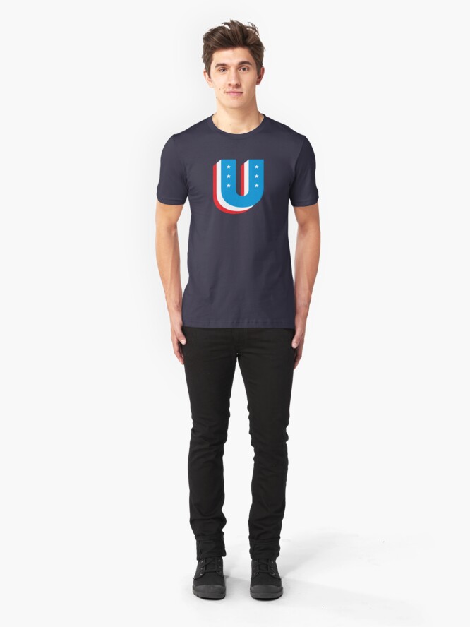 Alternate view of Unity Superhero Letter U Slim Fit T-Shirt