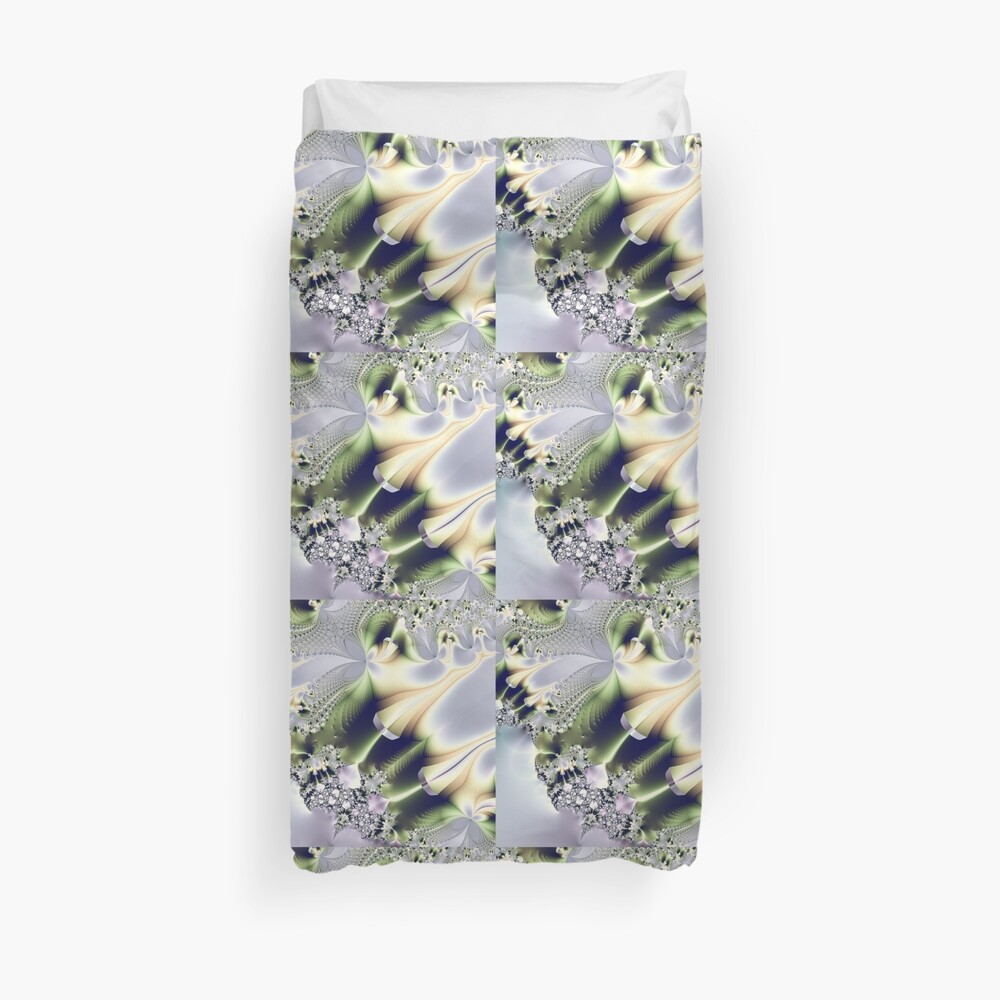 On Gossamer Wings the Faeries Fly Duvet Cover