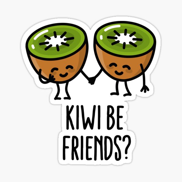 Kiwi Be Friends Bff Kawaii Cute Couple Love Fruit Sticker By Laundryfactory Redbubble