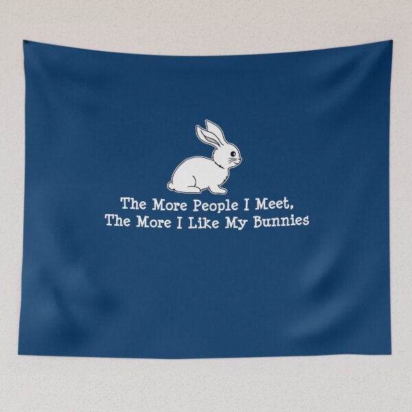 Item preview, More People I Meet Bunnies Cute Drawing designed and sold by jaycartoonist.