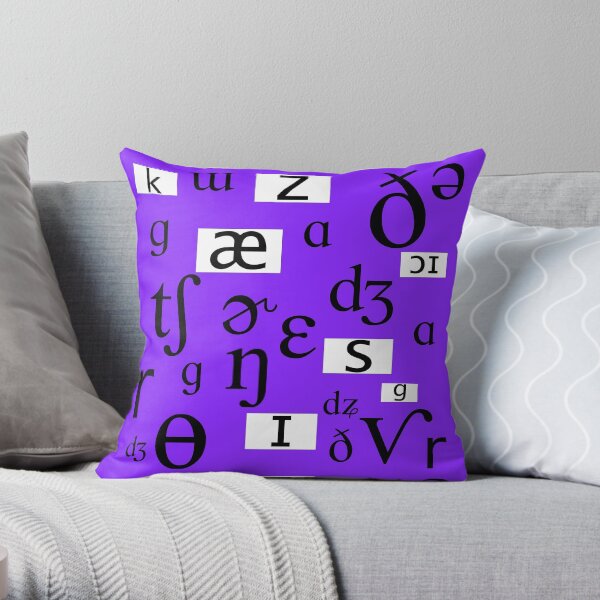 Phonetics Throw Pillow