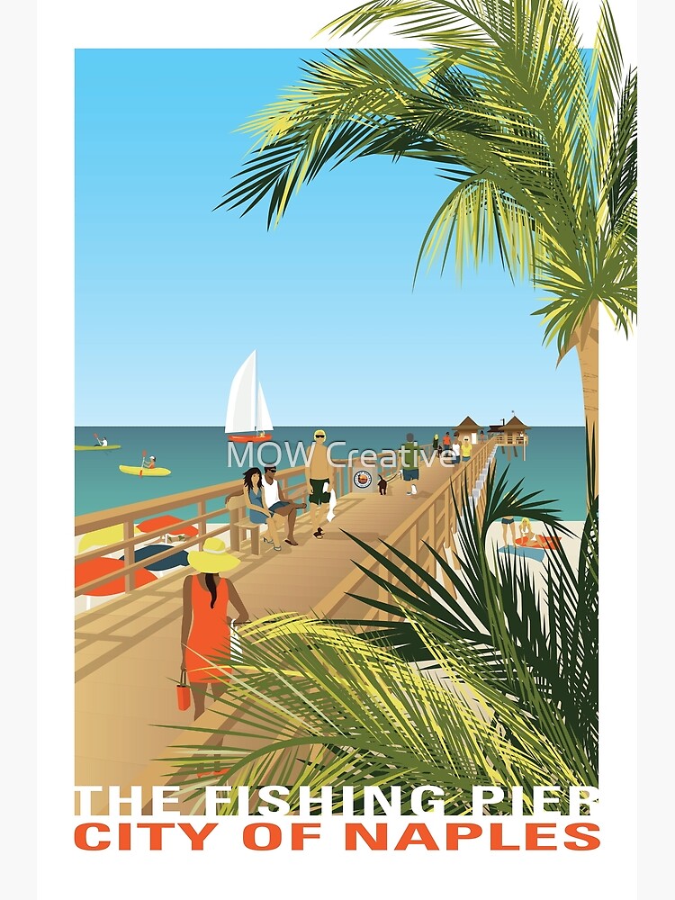 Discover Naples Fishing Pier Premium Matte Vertical Poster