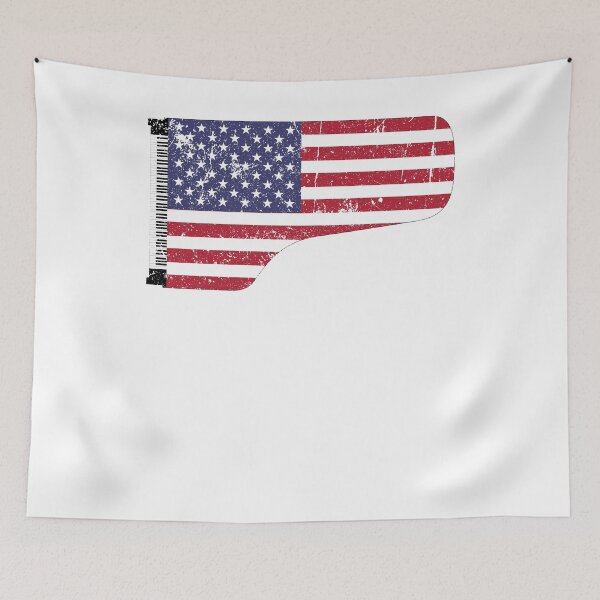 Item preview, Grand Piano Patriotic Pride American Flag Pianist design designed and sold by phoxydesign.