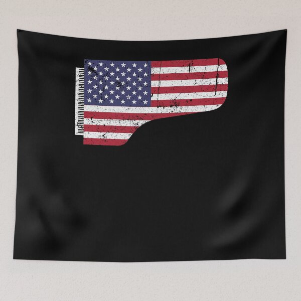 Item preview, Grand Piano Patriotic Pride American Flag Pianist design designed and sold by phoxydesign.