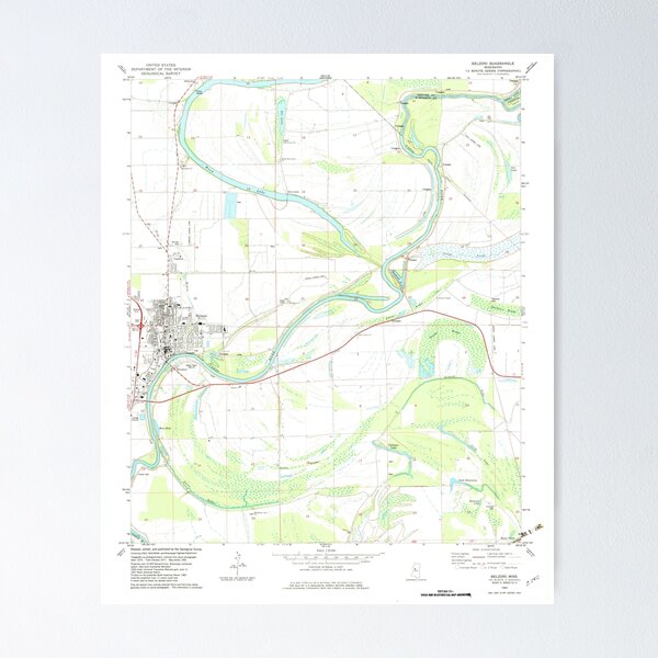 Item preview, USGS TOPO Map Mississippi MS Belzoni 335325 1982 24000 designed and sold by WetdryvacRBO2.