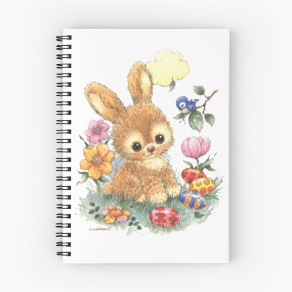 Item preview, Cute Easter Bunny with Flowers and Eggs designed and sold by MurphyMorganGifts.