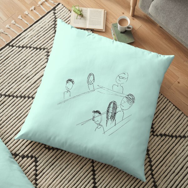 Breakfast With Friends Floor Pillow