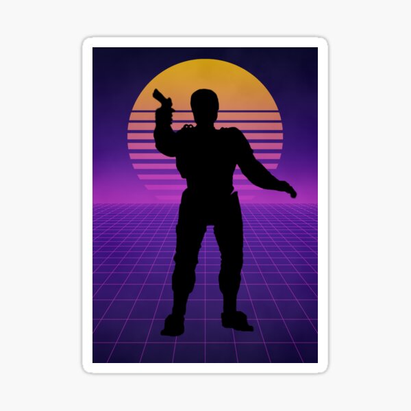 Item preview, Retro Synthwave RoboCop Silhouette Poster designed and sold by Gemini-Phoenix.