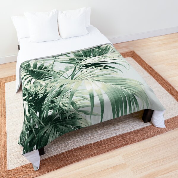 Palm Leaf Vibes #1 #tropical #decor #art Comforter