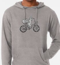 Racoons on bike, Raccoons on bicycle Lightweight Hoodie